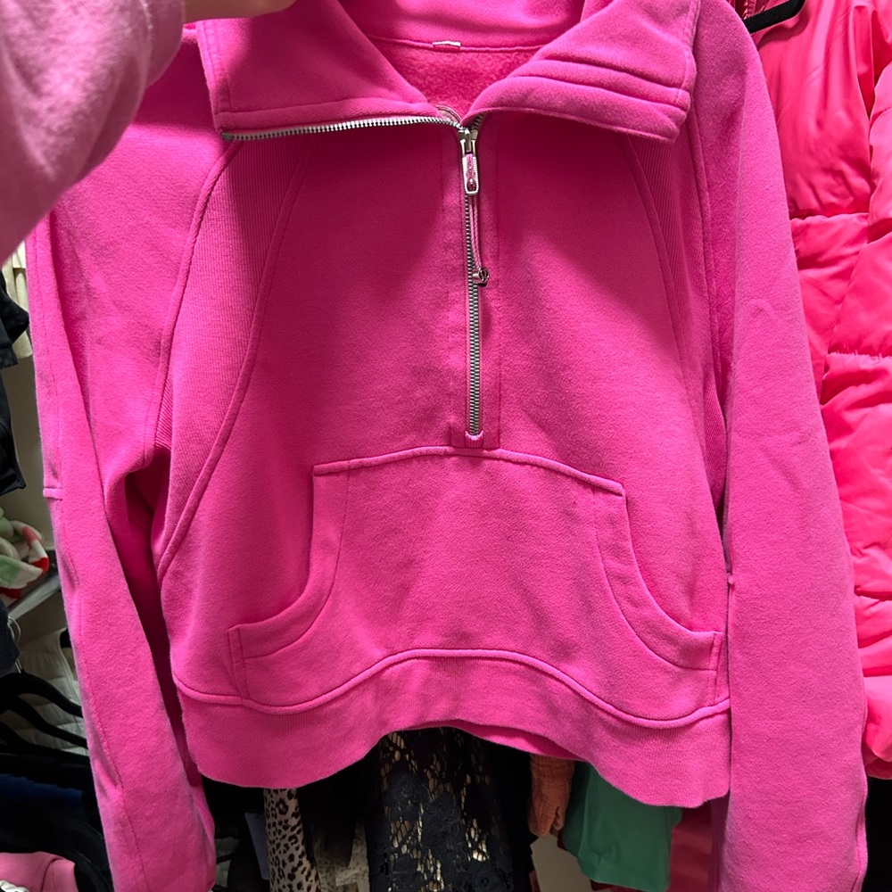 sonic pink scuba half zip